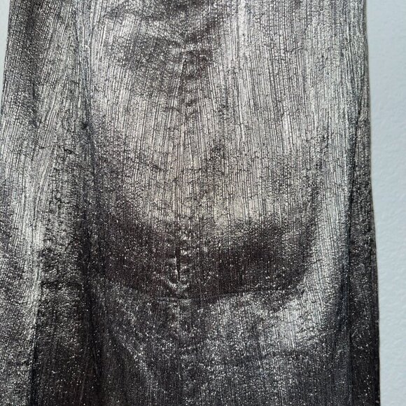 EILEEN FISHER SILK BLEND SHIMMERY BARK LOOK LONG LINE SIDE SLIT KIMONO JACKET -L - Picture 6 of 14